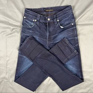 Nudie Straight Skinny Leg Dark Wash Jeans | Size 28 Waist 34 Leg